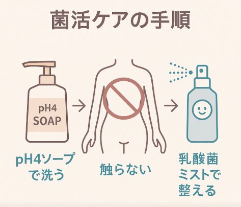 菌活ケアの手順