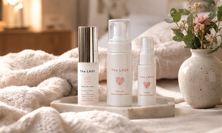 skincare and femcare, retinobiorose,delicate rose placenta wash, delicate rose placenta serum