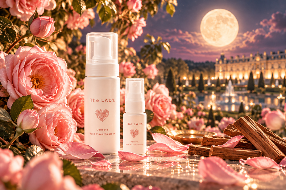 delicate rose placenta wash and serum